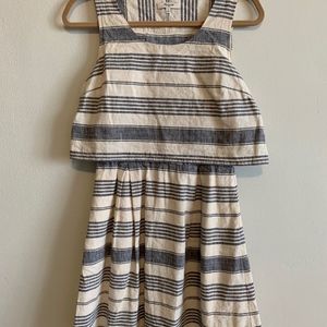 Madewell Striped Linen Sleeveless Dress Size 2
